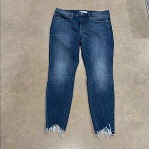Lucky Brand Dark Blue Frayed Hem Jeans